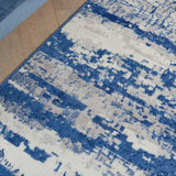 6' X 9' Blue And Ivory Ombre Dhurrie Area Rug - Homeroots - Flyclothing LLC