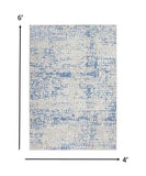 4' X 6' Blue Gray Abstract Dhurrie Area Rug - Homeroots - Flyclothing LLC