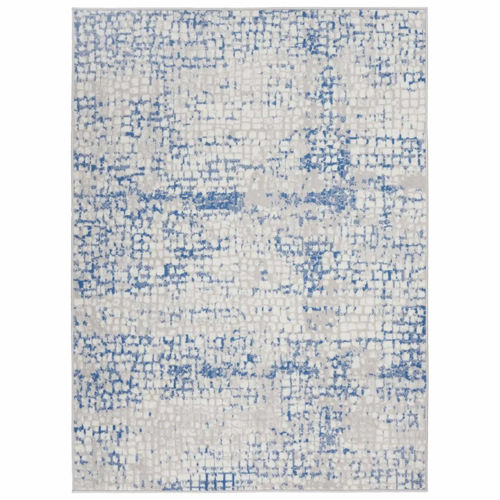 4' X 6' Blue Gray Abstract Dhurrie Area Rug - Homeroots - Flyclothing LLC