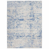 4' X 6' Blue Gray Abstract Dhurrie Area Rug - Homeroots - Flyclothing LLC