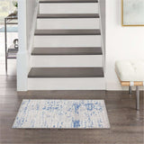 6' X 9' Blue Gray Abstract Dhurrie Area Rug - Homeroots - Flyclothing LLC