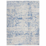 6' X 9' Blue Gray Abstract Dhurrie Area Rug - Homeroots - Flyclothing LLC