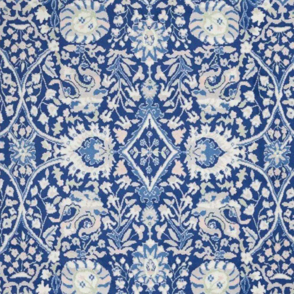 4' X 6' Navy Blue Floral Dhurrie Area Rug - Homeroots - Flyclothing LLC