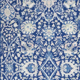 4' X 6' Navy Blue Floral Dhurrie Area Rug - Homeroots - Flyclothing LLC