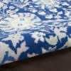 5' X 7' Navy Blue Floral Dhurrie Area Rug - Homeroots - Flyclothing LLC