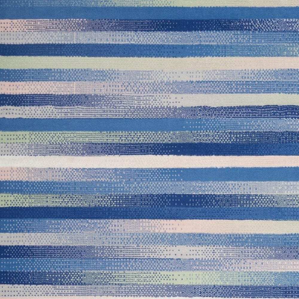 5' X 7' Blue And White Striped Dhurrie Area Rug - Homeroots - Flyclothing LLC