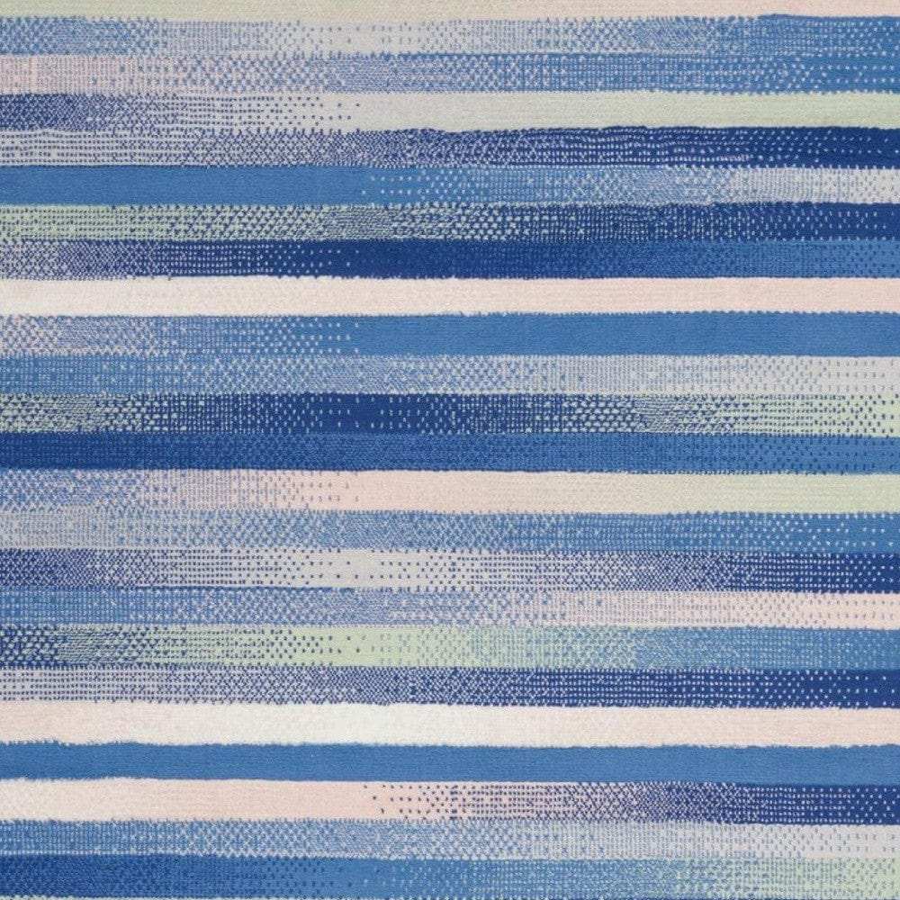 6' X 9' Blue And White Striped Dhurrie Area Rug - Homeroots - Flyclothing LLC