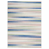 4' X 6' Navy Blue Striped Dhurrie Area Rug - Homeroots - Flyclothing LLC