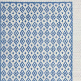 5' X 7' Navy Blue Geometric Dhurrie Area Rug - Homeroots - Flyclothing LLC