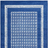4' X 6' Navy Blue Geometric Dhurrie Area Rug - Homeroots - Flyclothing LLC