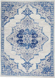 5' X 7' Navy Blue Floral Dhurrie Area Rug - Homeroots - Flyclothing LLC