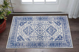 6' X 9' Navy Blue Geometric Dhurrie Area Rug - Homeroots - Flyclothing LLC