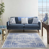6' X 9' Navy Blue Geometric Dhurrie Area Rug - Homeroots - Flyclothing LLC