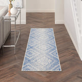 4' X 6' Light Blue Geometric Dhurrie Area Rug - Homeroots - Flyclothing LLC