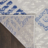 5' X 7' Blue Gray Geometric Dhurrie Area Rug - Homeroots - Flyclothing LLC