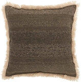 Textured Cotton Charcoal Accent Throw Pillow - Homeroots - Flyclothing LLC