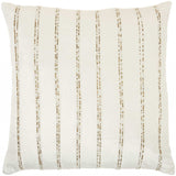 Glam Ivory And Gold Accent Throw Pillow With Beaded Details - Homeroots - Flyclothing LLC
