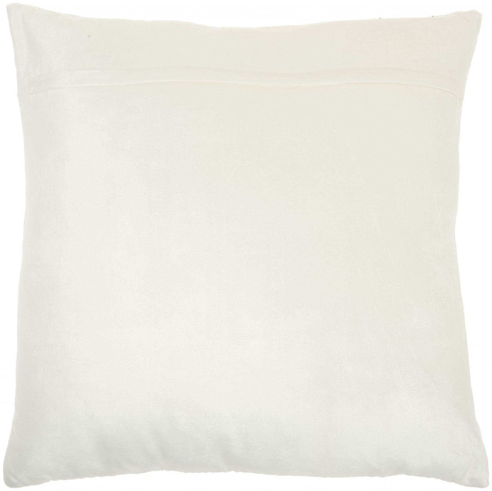 Glam Ivory And Gold Accent Throw Pillow With Beaded Details - Homeroots - Flyclothing LLC