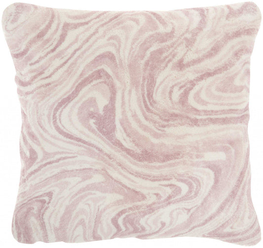 Pink Marbled Patterned Throw Pillow - Homeroots - Flyclothing LLC