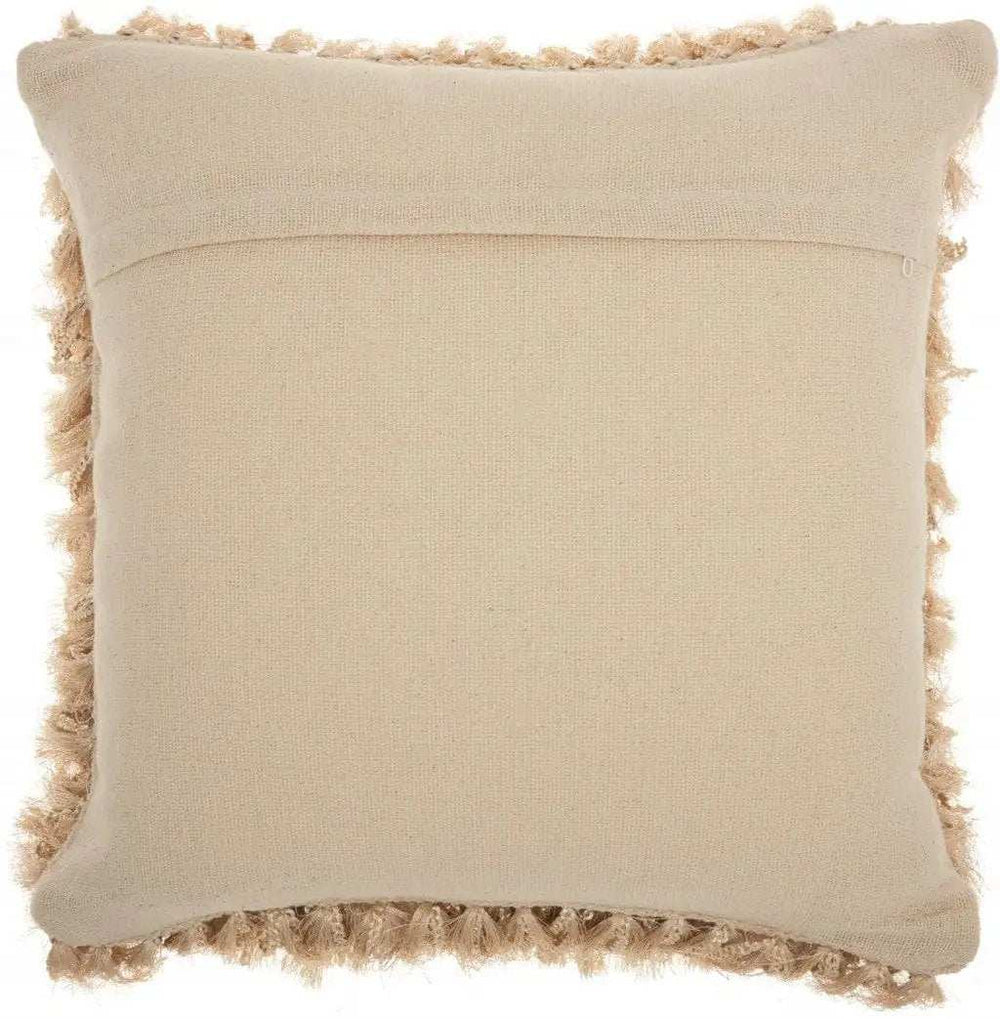 Soft Beige Shag Accent Pillow - Homeroots - Flyclothing LLC