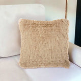Soft Beige Shag Accent Pillow - Homeroots - Flyclothing LLC