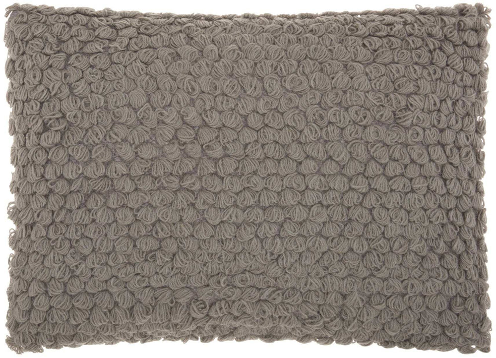 Dark Gray Knotted Detail Lumbar Pillow - Homeroots - Flyclothing LLC