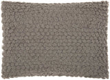 Dark Gray Knotted Detail Lumbar Pillow - Homeroots - Flyclothing LLC