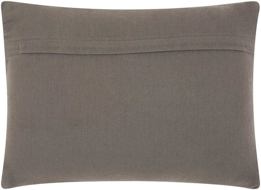 Dark Gray Knotted Detail Lumbar Pillow - Homeroots - Flyclothing LLC