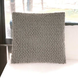 Curly Loops Light Gray Wool Cotton Blend Throw Pillow - Homeroots - Flyclothing LLC