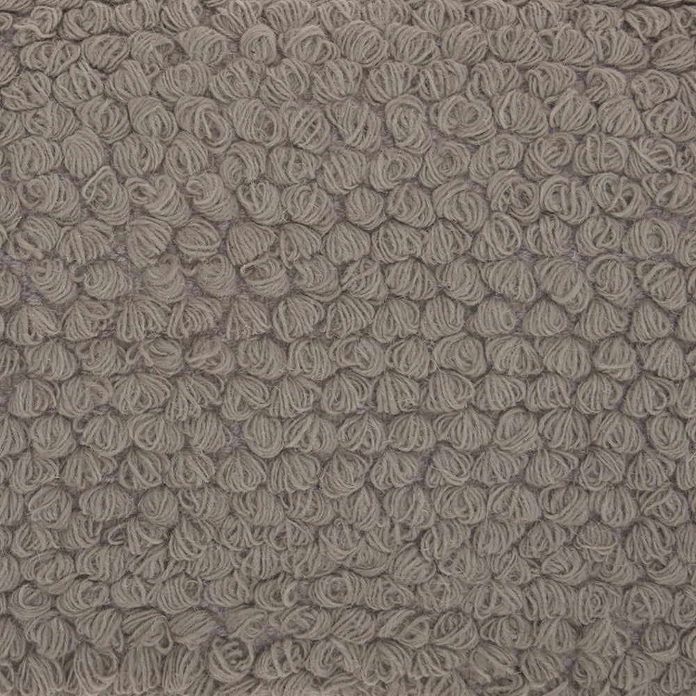 Curly Loops Light Gray Wool Cotton Blend Throw Pillow - Homeroots - Flyclothing LLC