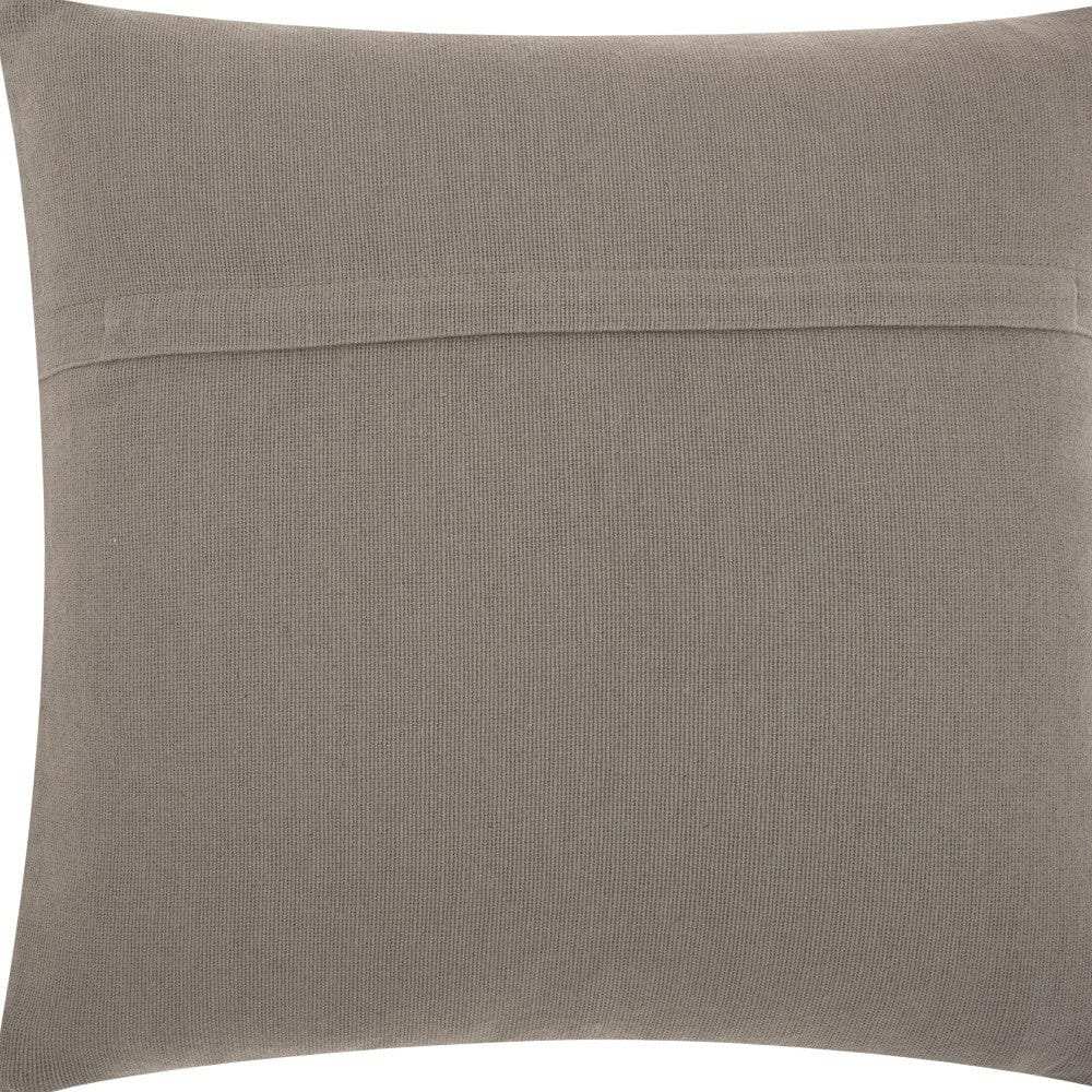Curly Loops Light Gray Wool Cotton Blend Throw Pillow - Homeroots - Flyclothing LLC