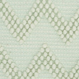 Boho Seafoam Green Textural Chevron Throw Pillow - Homeroots - Flyclothing LLC