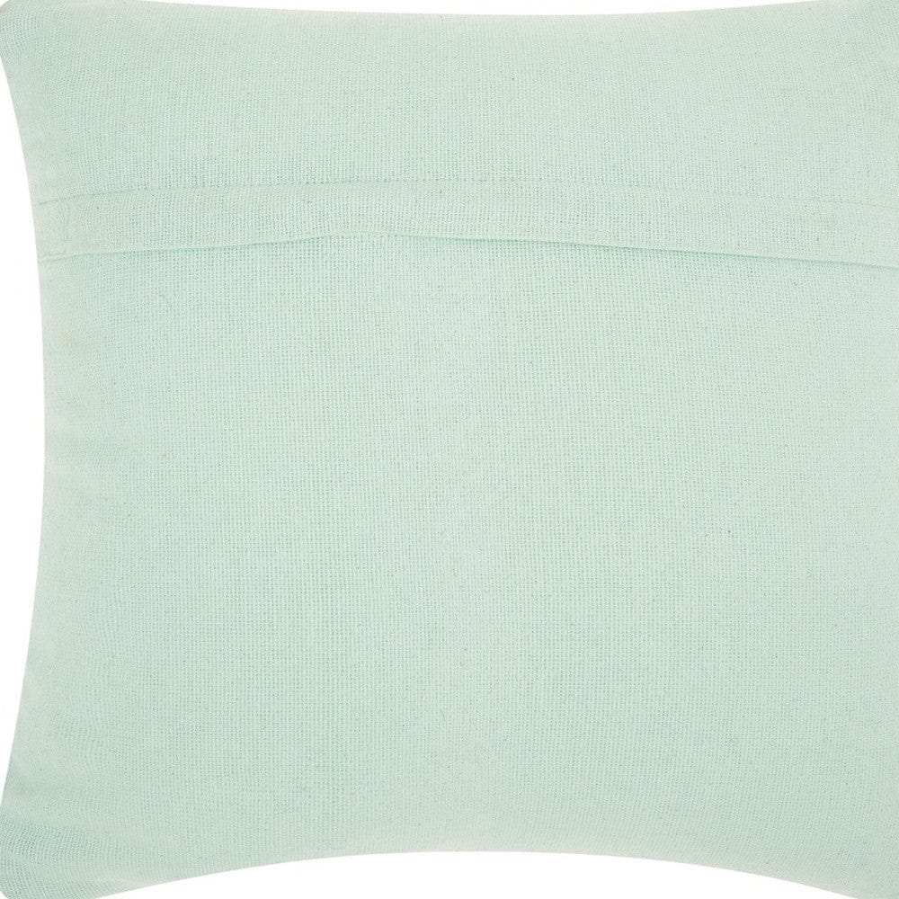 Boho Seafoam Green Textural Chevron Throw Pillow - Homeroots - Flyclothing LLC