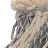 Blue And White Macrame Lumbar Pillow - Homeroots - Flyclothing LLC