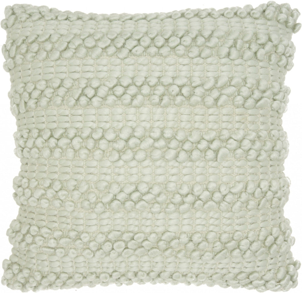 20" Mint Green Striped Throw Pillow With Texture - Homeroots - Flyclothing LLC