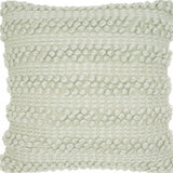 20" Mint Green Striped Throw Pillow With Texture - Homeroots - Flyclothing LLC