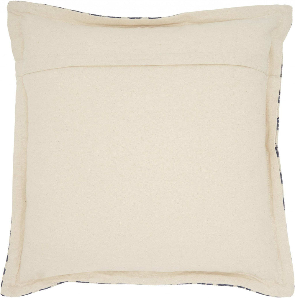 Indigo And Ivory Triangle Design Throw Pillow - Homeroots - Flyclothing LLC