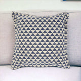 Indigo And Ivory Triangle Design Throw Pillow - Homeroots - Flyclothing LLC