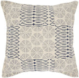 Indigo And Ivory Geometric Throw Pillow - Homeroots - Flyclothing LLC
