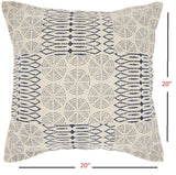 Indigo And Ivory Geometric Throw Pillow - Homeroots - Flyclothing LLC