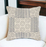 Indigo And Ivory Geometric Throw Pillow - Homeroots - Flyclothing LLC
