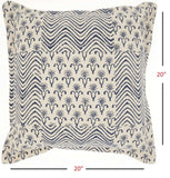 Indigo And Ivory Floral Waves Throw Pillow - Homeroots - Flyclothing LLC