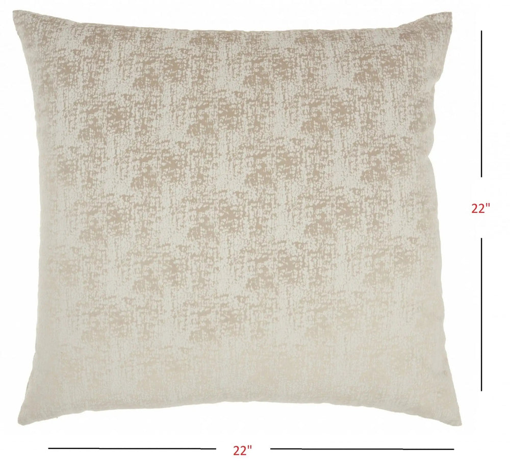 22" Beige Abstract Throw Pillow - Homeroots - Flyclothing LLC