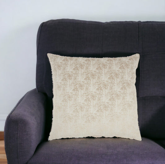 22" Beige Abstract Throw Pillow - Homeroots