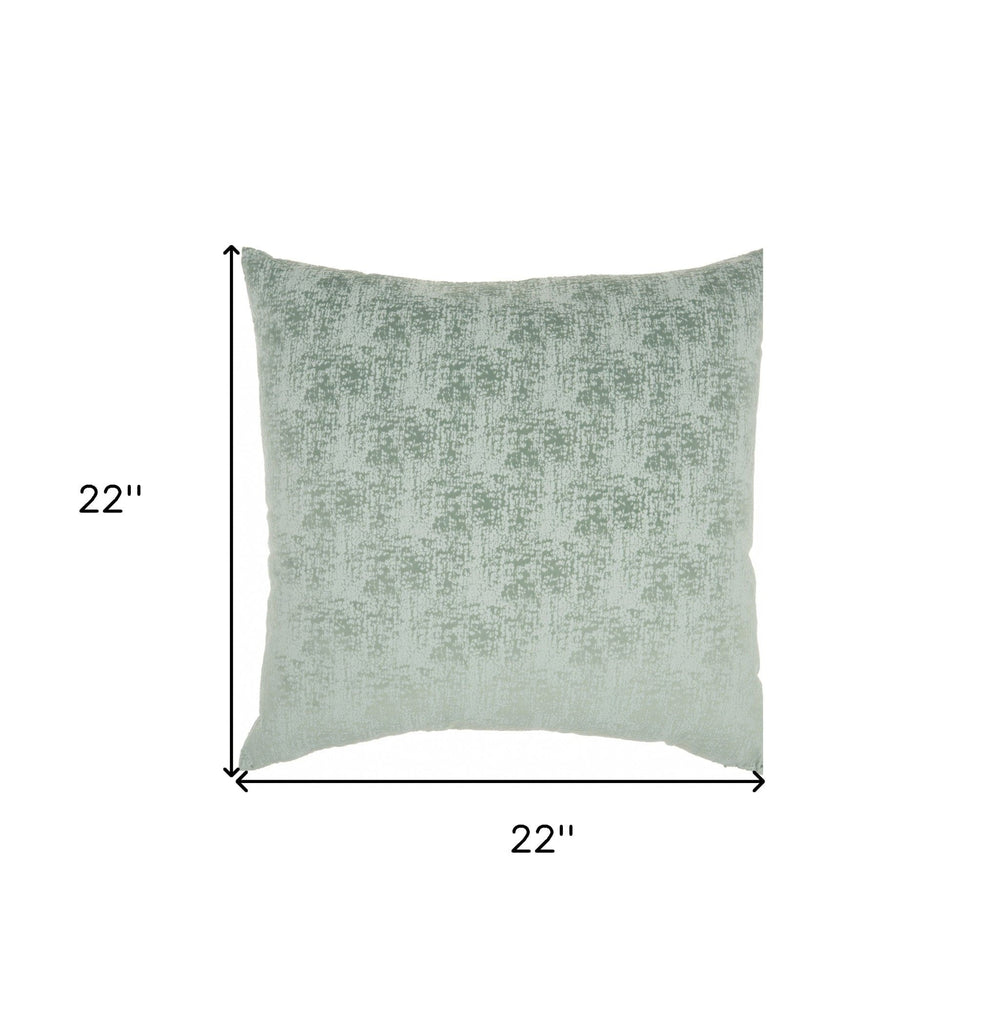 22" Green Abstract Throw Pillow - Homeroots - Flyclothing LLC