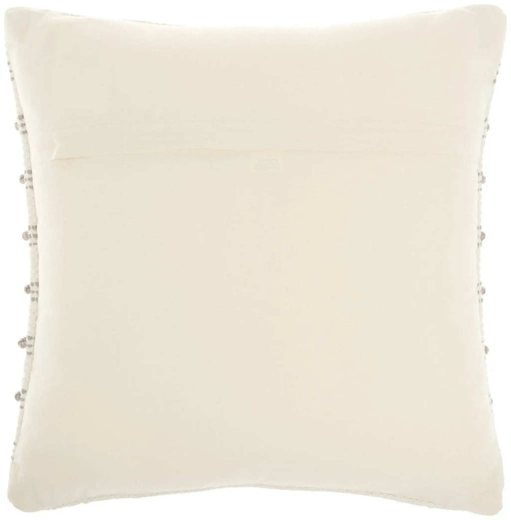 Light Gray And Ivory Textured Stripes Throw Pillow - Homeroots - Flyclothing LLC