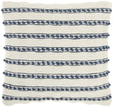 18" Navy Cotton Blend Throw Pillow - Homeroots - Flyclothing LLC