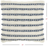 18" Navy Cotton Blend Throw Pillow - Homeroots - Flyclothing LLC