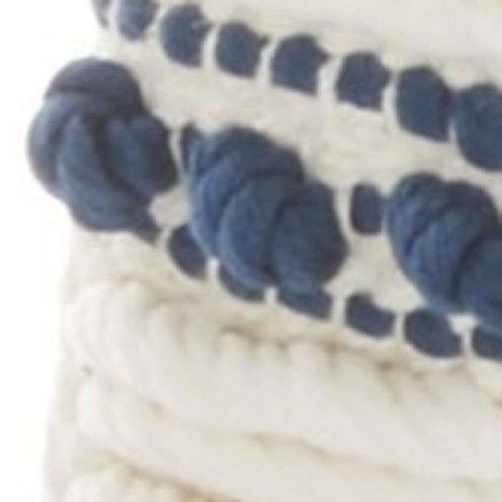 18" Navy Cotton Blend Throw Pillow - Homeroots - Flyclothing LLC