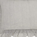 16" X 24" Gray Pillow With Ruffled Edges - Homeroots - Flyclothing LLC